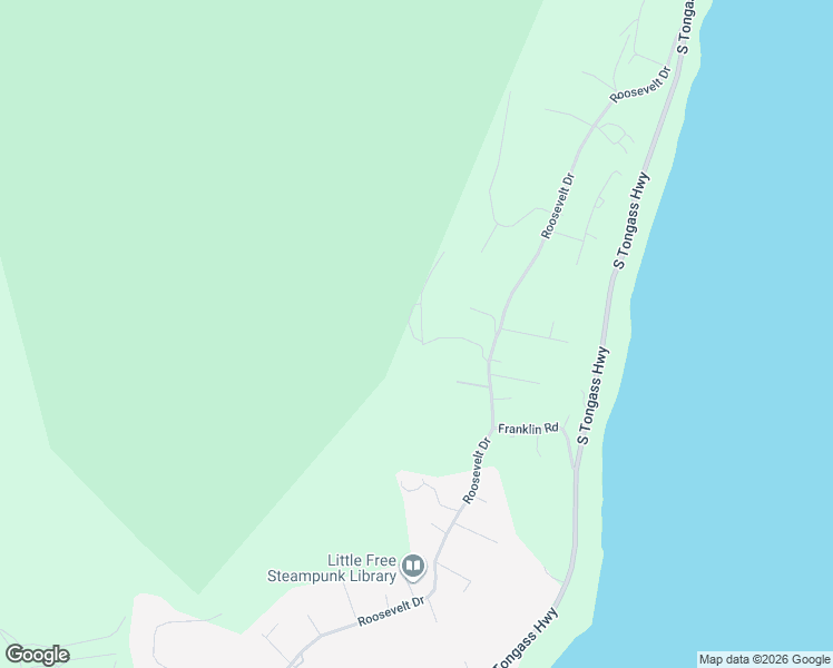 map of restaurants, bars, coffee shops, grocery stores, and more near 6373 Mayo Lane in Ketchikan