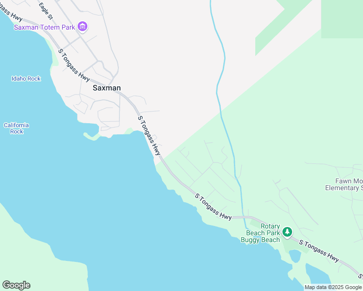 map of restaurants, bars, coffee shops, grocery stores, and more near 2977 Forss Avenue in Ketchikan