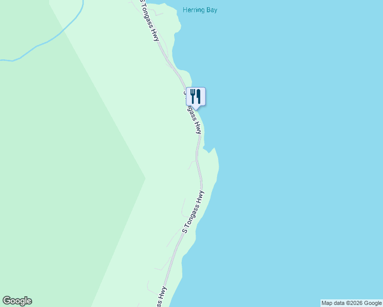 map of restaurants, bars, coffee shops, grocery stores, and more near 7565 S Tongass Hwy in Ketchikan