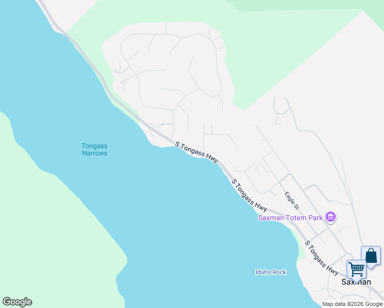 map of restaurants, bars, coffee shops, grocery stores, and more near 2246 South Tongass Highway in Ketchikan