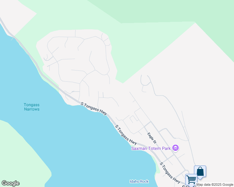 map of restaurants, bars, coffee shops, grocery stores, and more near 65 Willow Circle in Ketchikan