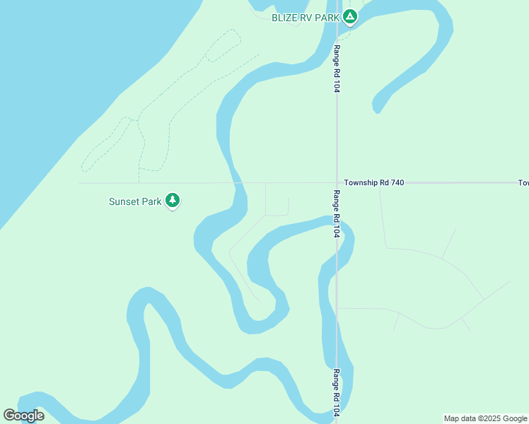 map of restaurants, bars, coffee shops, grocery stores, and more near Township Road 740 in Kinuso