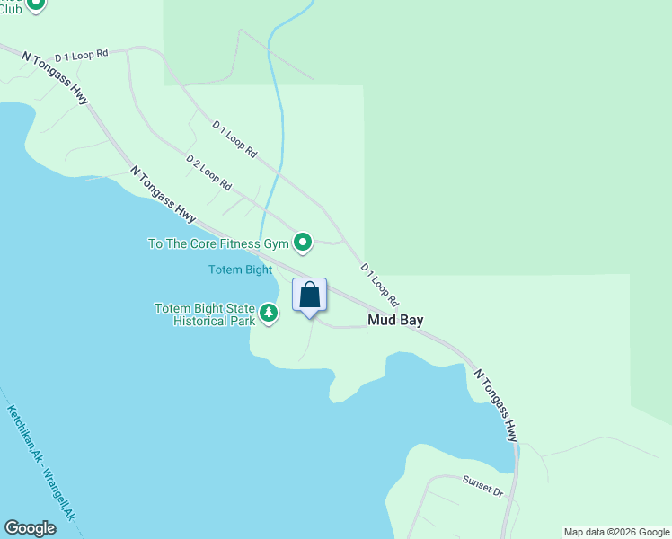 map of restaurants, bars, coffee shops, grocery stores, and more near 211 D 2 Loop Road in Ketchikan