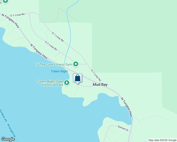 map of restaurants, bars, coffee shops, grocery stores, and more near 211 D 2 Loop Road in Ketchikan