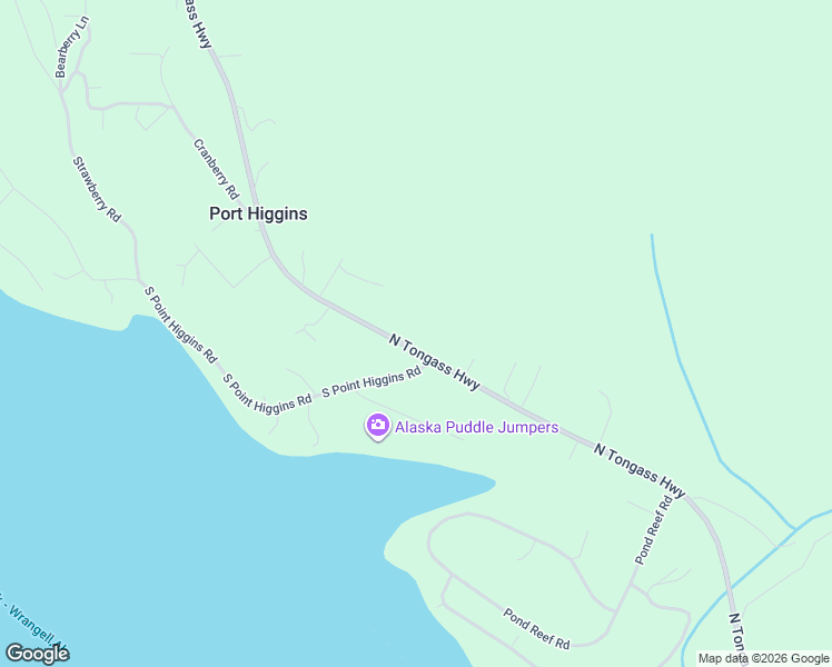 map of restaurants, bars, coffee shops, grocery stores, and more near 12264 North Tongass Highway in Ketchikan