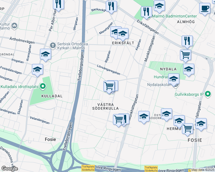 map of restaurants, bars, coffee shops, grocery stores, and more near in 