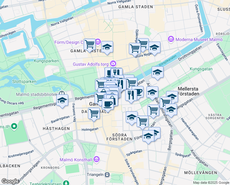 map of restaurants, bars, coffee shops, grocery stores, and more near in 