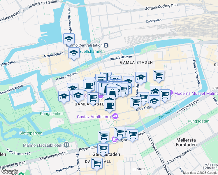 map of restaurants, bars, coffee shops, grocery stores, and more near in 