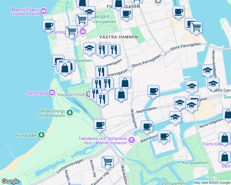 map of restaurants, bars, coffee shops, grocery stores, and more near in 