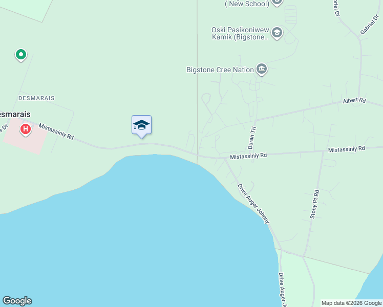 map of restaurants, bars, coffee shops, grocery stores, and more near 861 Mistassiniy Road South in Wabasca-Desmarais