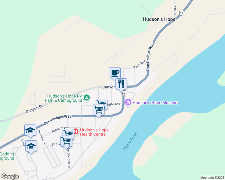 Hudson Hope Bc Map 9205 Canyon Drive, Hudson's Hope Bc - Walk Score