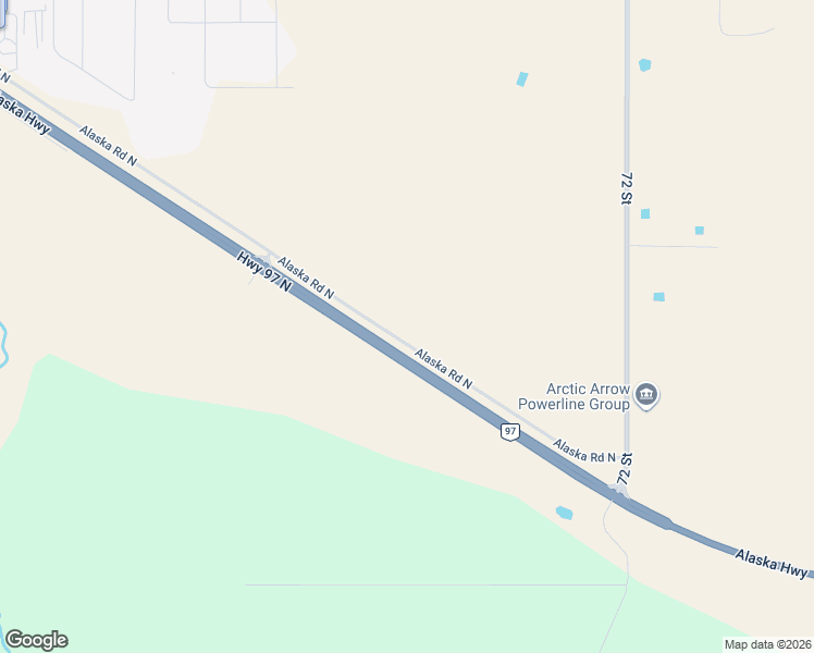map of restaurants, bars, coffee shops, grocery stores, and more near 7508 Alaska Road North in Fort St. John