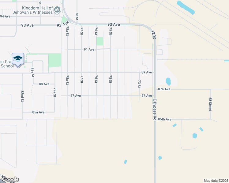 map of restaurants, bars, coffee shops, grocery stores, and more near 8707 75 Street in Fort St. John