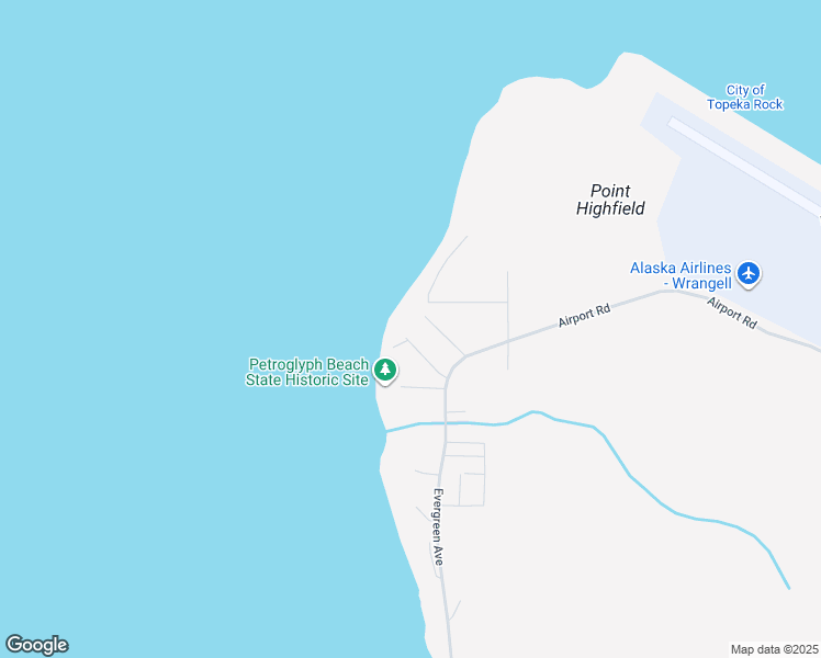 map of restaurants, bars, coffee shops, grocery stores, and more near 107 5th Avenue in Wrangell