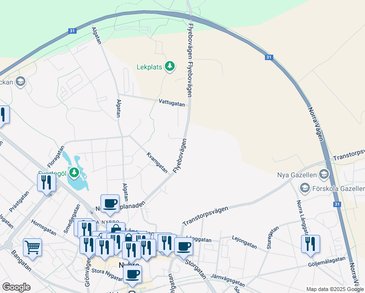 map of restaurants, bars, coffee shops, grocery stores, and more near in 