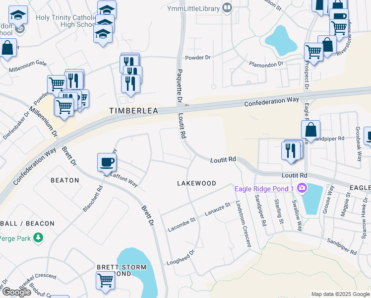 map of restaurants, bars, coffee shops, grocery stores, and more near 7034 Loutit Road in Fort McMurray