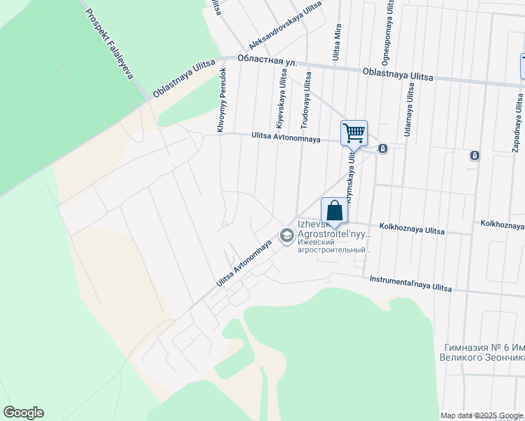 map of restaurants, bars, coffee shops, grocery stores, and more near in Gorod Izhevsk