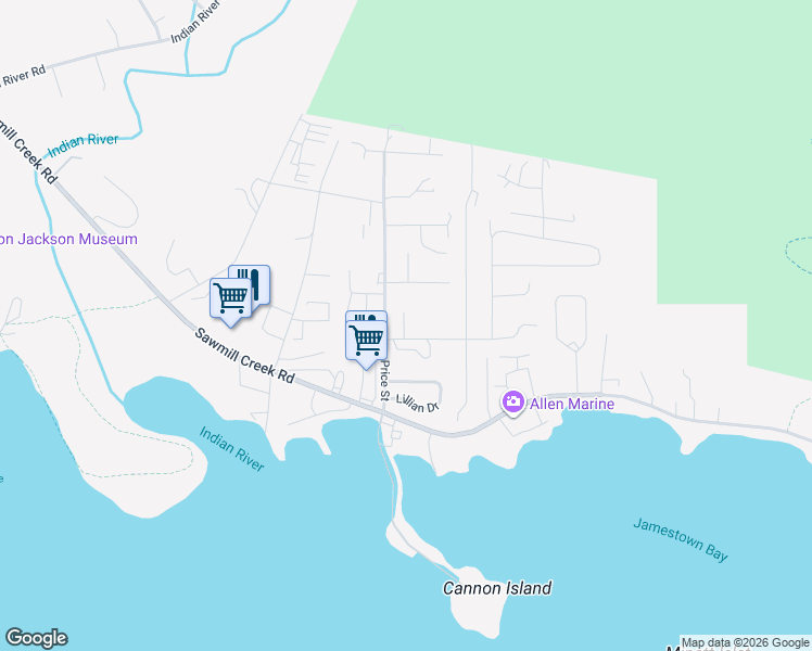 map of restaurants, bars, coffee shops, grocery stores, and more near 101 Burkhart Drive in Sitka