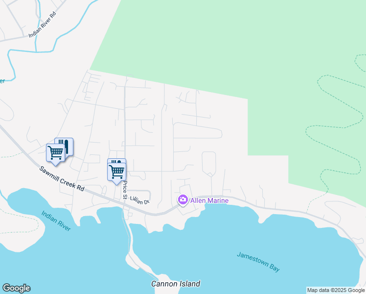 map of restaurants, bars, coffee shops, grocery stores, and more near 101-111 Kiksadi Court in Sitka