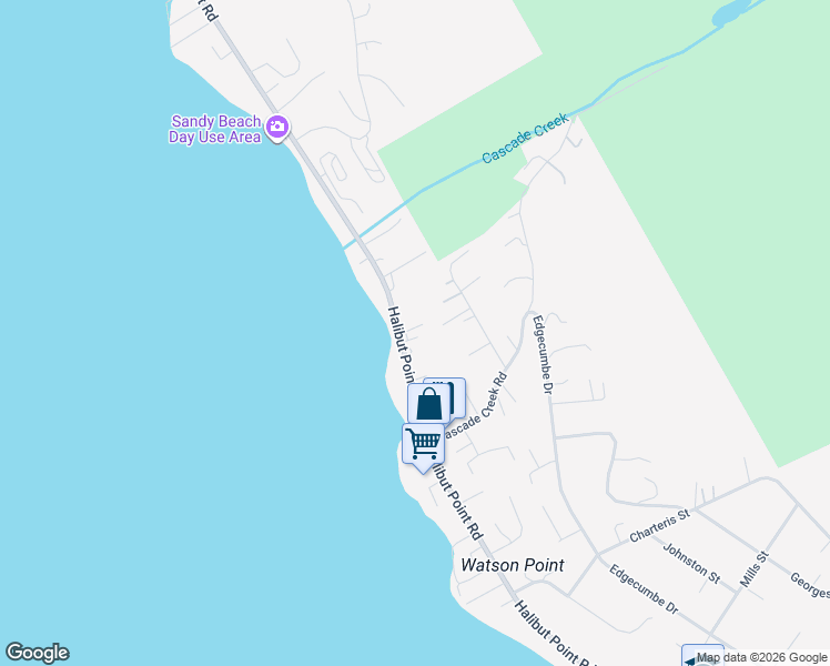 map of restaurants, bars, coffee shops, grocery stores, and more near 2022 Halibut Point Road in Sitka