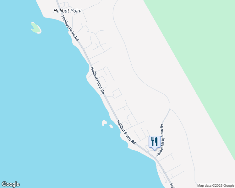 map of restaurants, bars, coffee shops, grocery stores, and more near 3208 Halibut Point Road in Sitka