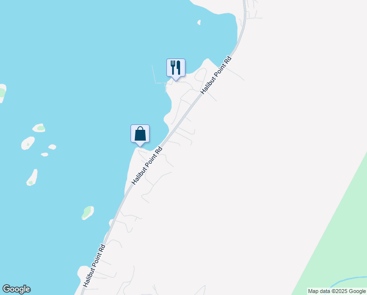 map of restaurants, bars, coffee shops, grocery stores, and more near 199 Horizon Way in Sitka