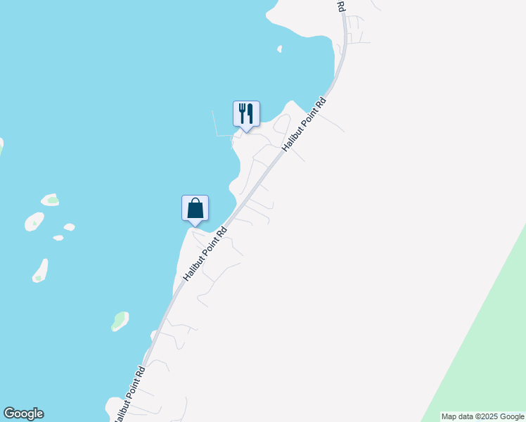 map of restaurants, bars, coffee shops, grocery stores, and more near 199 Horizon Way in Sitka