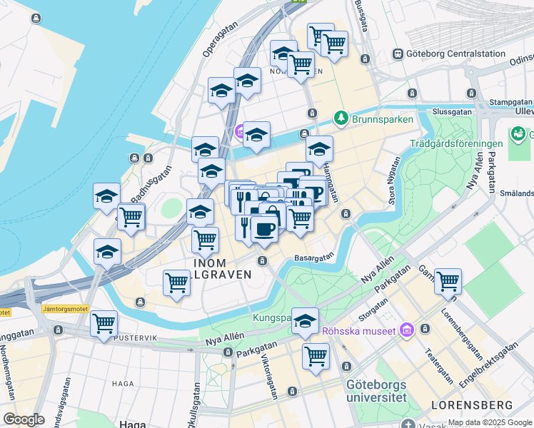 map of restaurants, bars, coffee shops, grocery stores, and more near in 