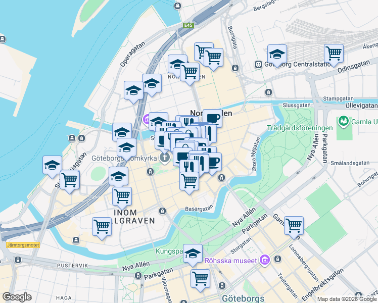 map of restaurants, bars, coffee shops, grocery stores, and more near in 