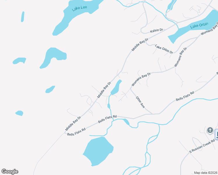 map of restaurants, bars, coffee shops, grocery stores, and more near 11731 Middle Bay Drive in Kodiak