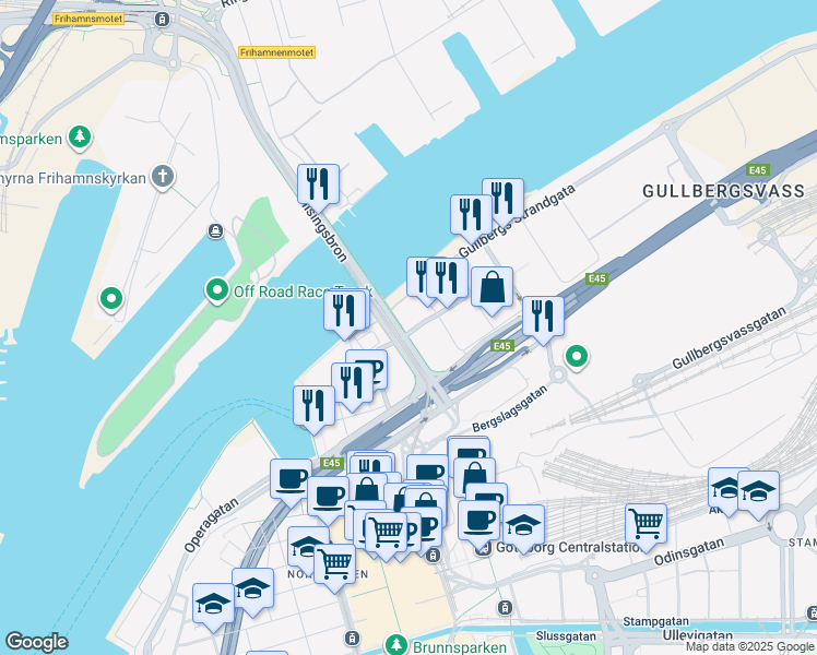 map of restaurants, bars, coffee shops, grocery stores, and more near in 