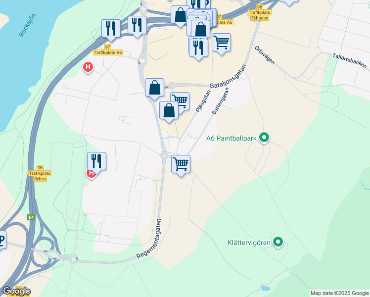 map of restaurants, bars, coffee shops, grocery stores, and more near in 