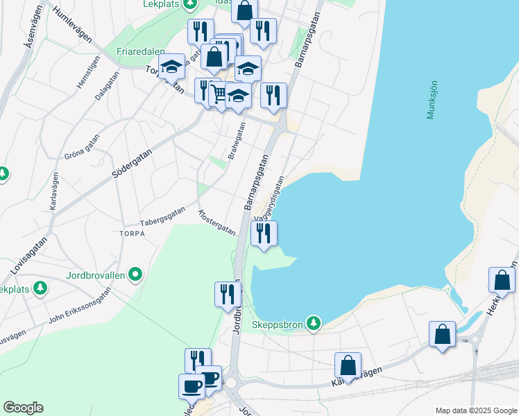 map of restaurants, bars, coffee shops, grocery stores, and more near in 