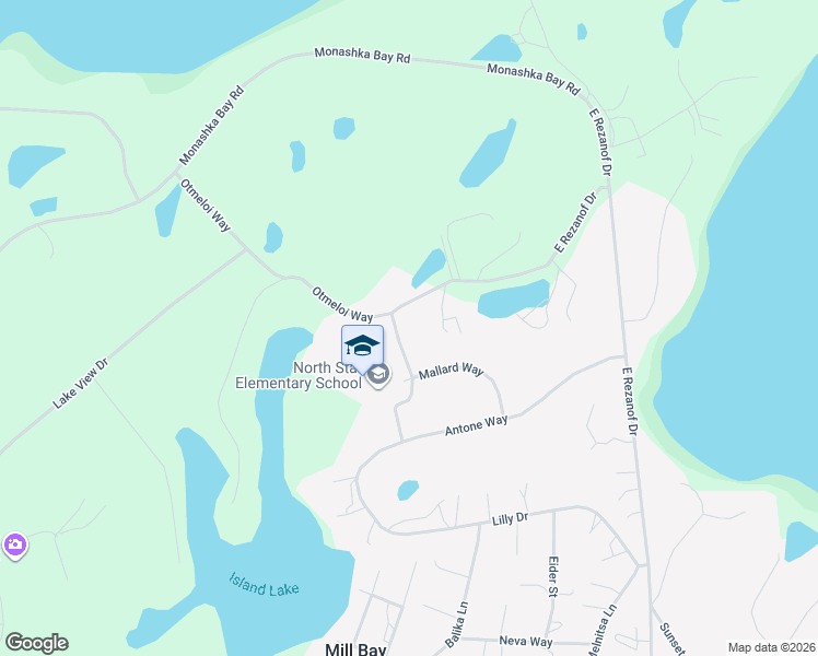 map of restaurants, bars, coffee shops, grocery stores, and more near 3872 OTMELOI Way in Kodiak