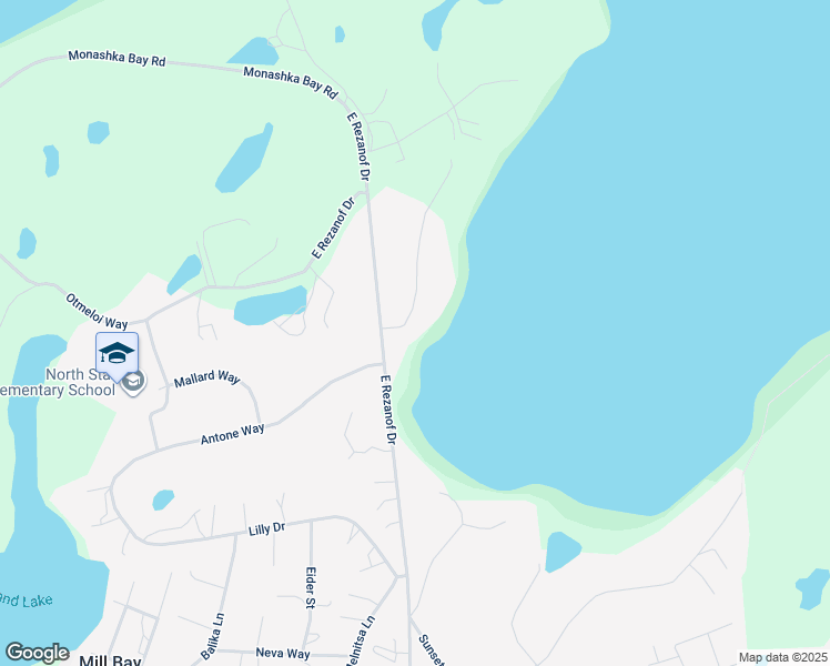 map of restaurants, bars, coffee shops, grocery stores, and more near 3996 Cliffside Road in Kodiak