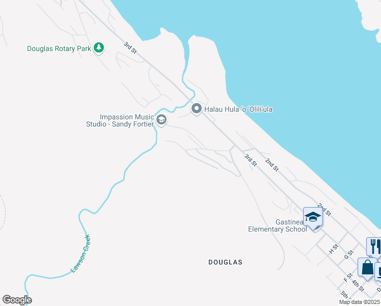 map of restaurants, bars, coffee shops, grocery stores, and more near 2178 Lawson Creek Road in Juneau