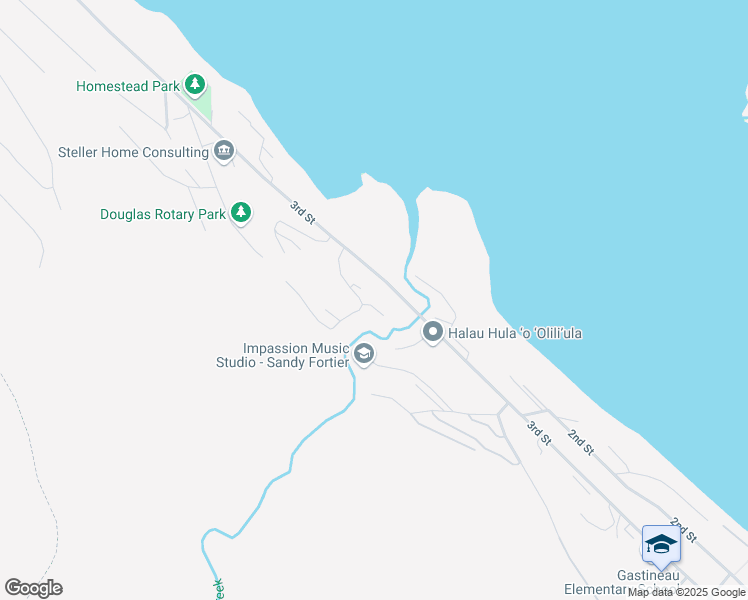 map of restaurants, bars, coffee shops, grocery stores, and more near 2551 Vista Drive in Juneau