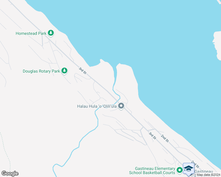 map of restaurants, bars, coffee shops, grocery stores, and more near 2400 Douglas Highway in Juneau