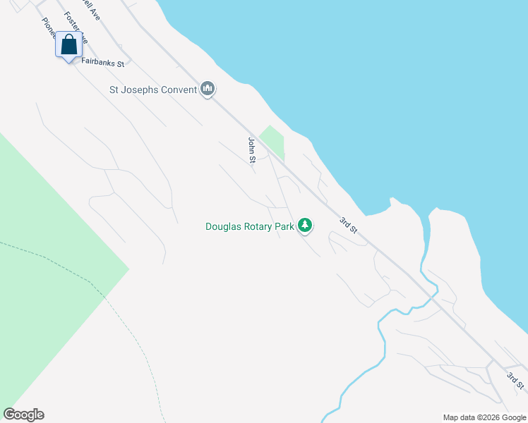 map of restaurants, bars, coffee shops, grocery stores, and more near 2611 John St in Juneau