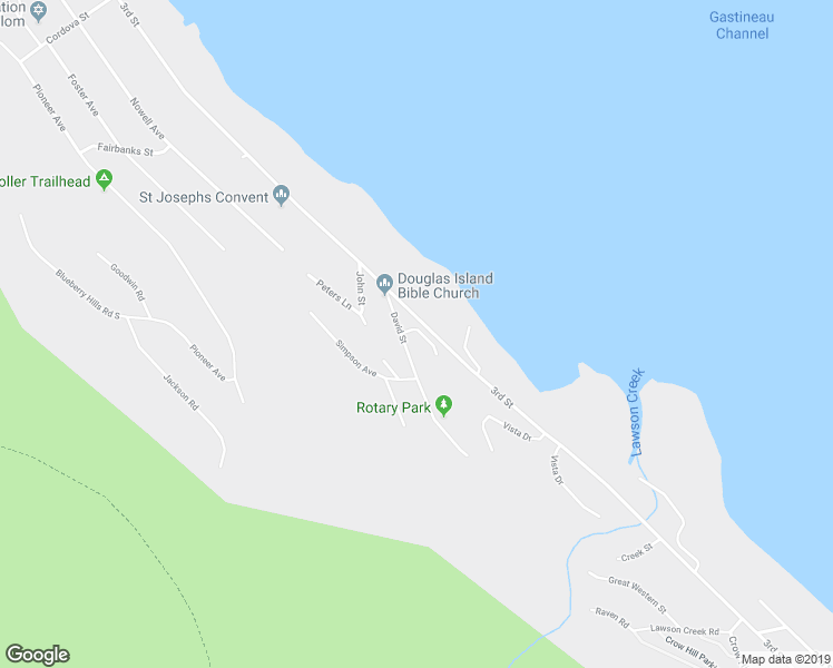 map of restaurants, bars, coffee shops, grocery stores, and more near 2750 Roger Street in Juneau