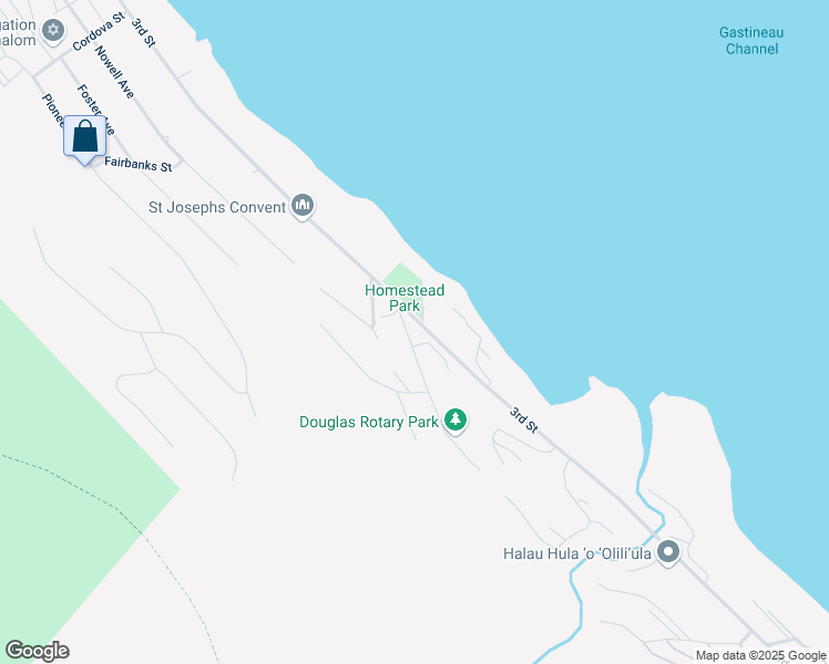 map of restaurants, bars, coffee shops, grocery stores, and more near 2715 John Street in Juneau
