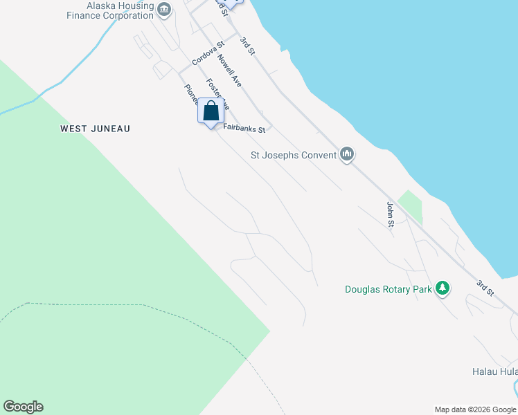 map of restaurants, bars, coffee shops, grocery stores, and more near 3004 Goodwin Road in Juneau