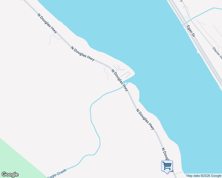 map of restaurants, bars, coffee shops, grocery stores, and more near 5025 North Douglas Highway in Juneau