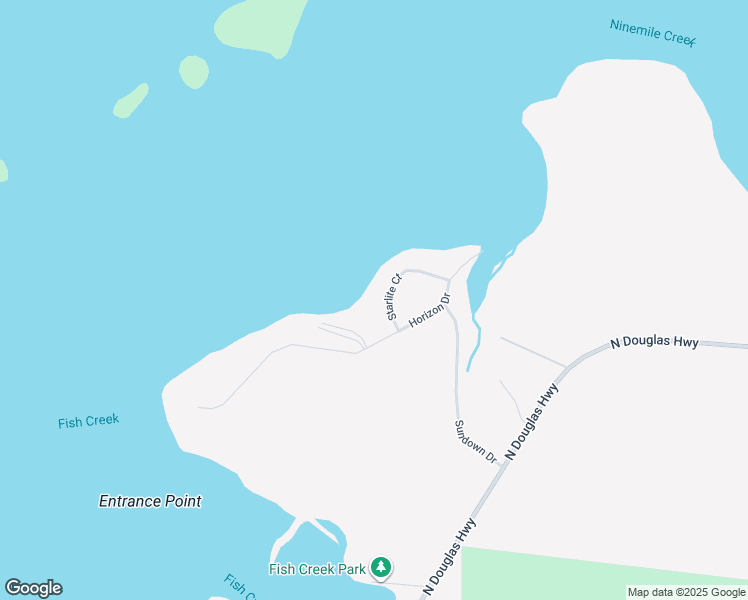 map of restaurants, bars, coffee shops, grocery stores, and more near 10648 Starlite Court in Juneau