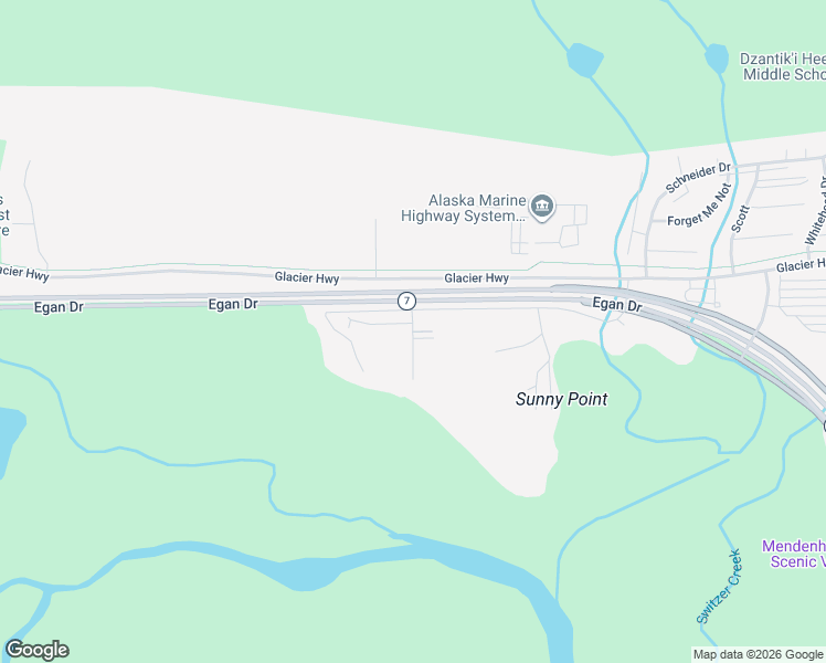 map of restaurants, bars, coffee shops, grocery stores, and more near 1001 Hendrickson Road in Juneau