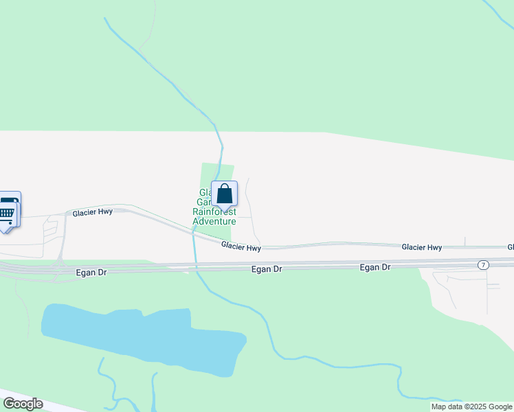 map of restaurants, bars, coffee shops, grocery stores, and more near 7523 Vista Del Sol Drive in Juneau