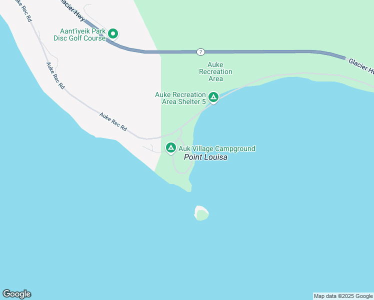 map of restaurants, bars, coffee shops, grocery stores, and more near Tongass National Forest Campground Road in Juneau