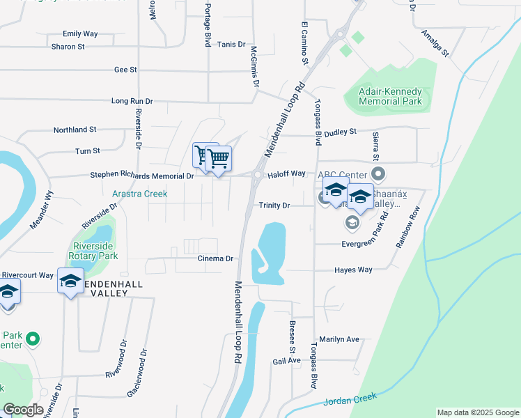 map of restaurants, bars, coffee shops, grocery stores, and more near 8764 Trinity Drive in Juneau