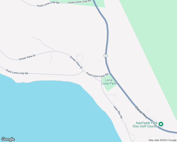 map of restaurants, bars, coffee shops, grocery stores, and more near 16250 Ocean View Drive in Juneau