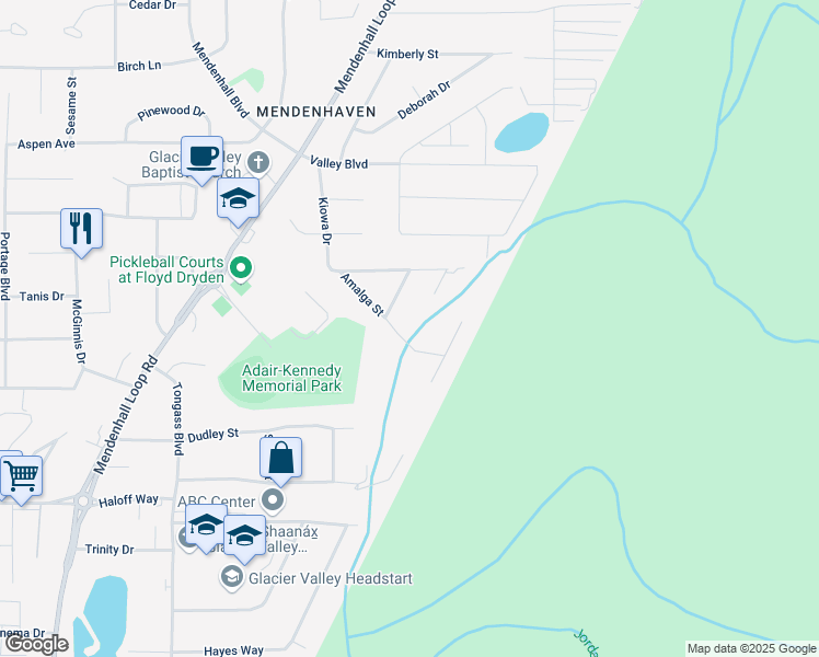 map of restaurants, bars, coffee shops, grocery stores, and more near 3701 Amalga Street in Juneau